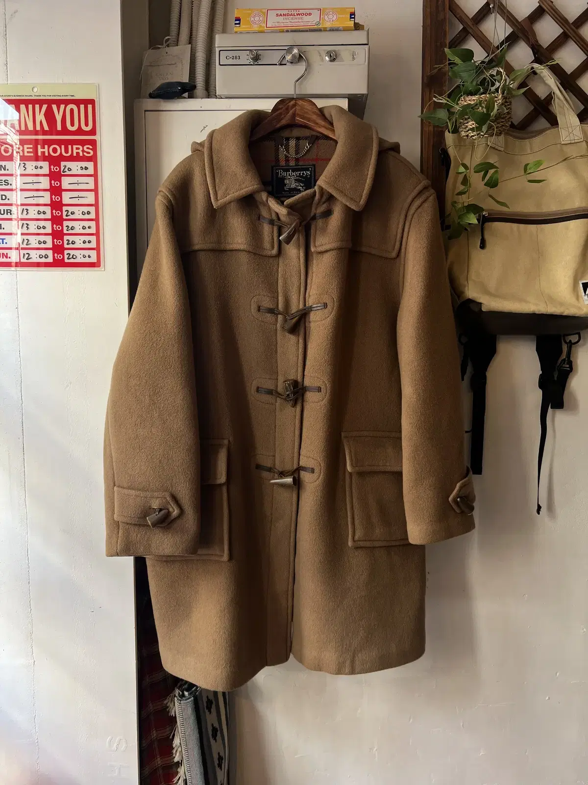 [XL]Burberry Made in England Hooded Duffel Coat