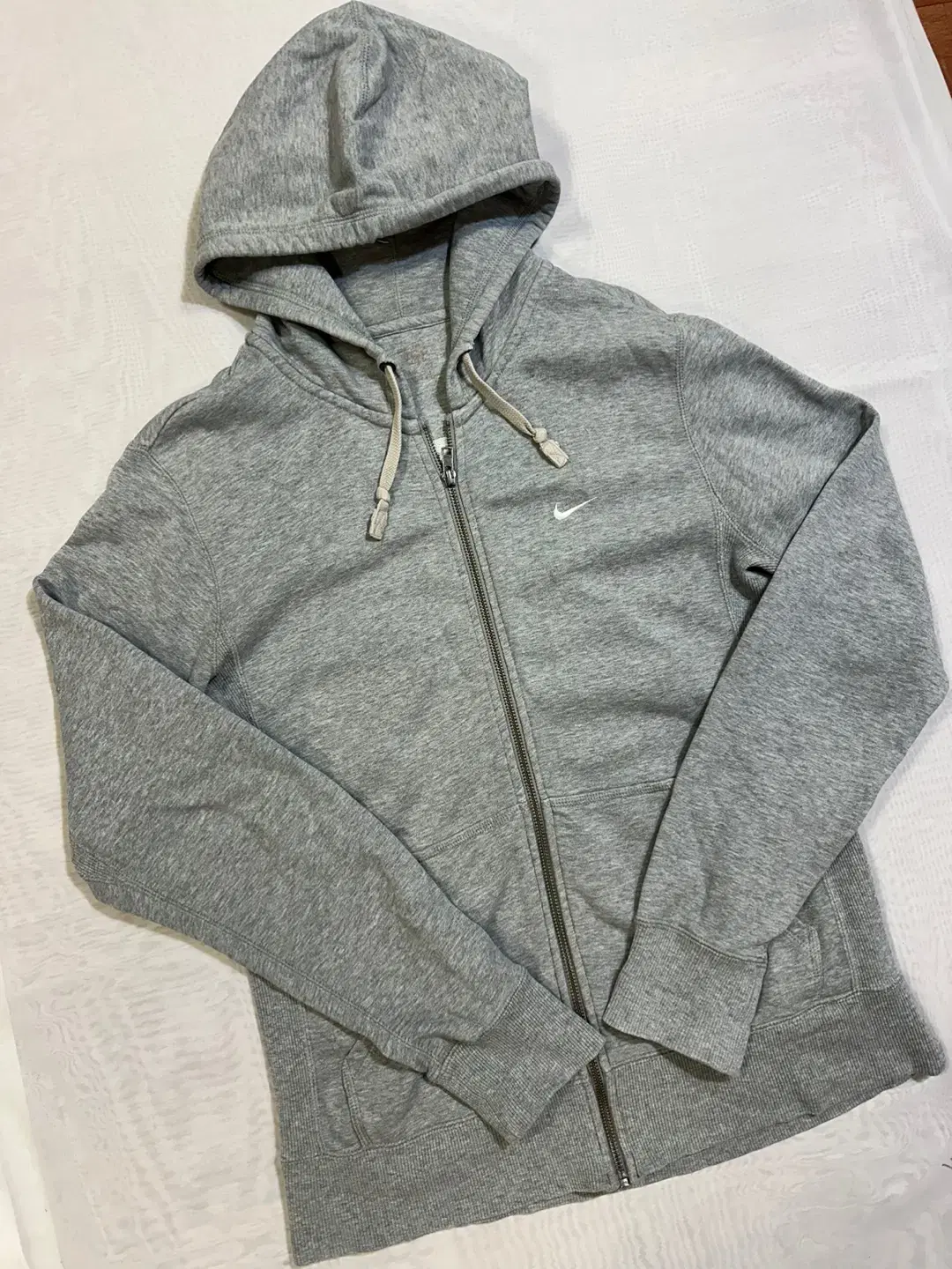 [L] Nike Hoodie Zip Up Gray