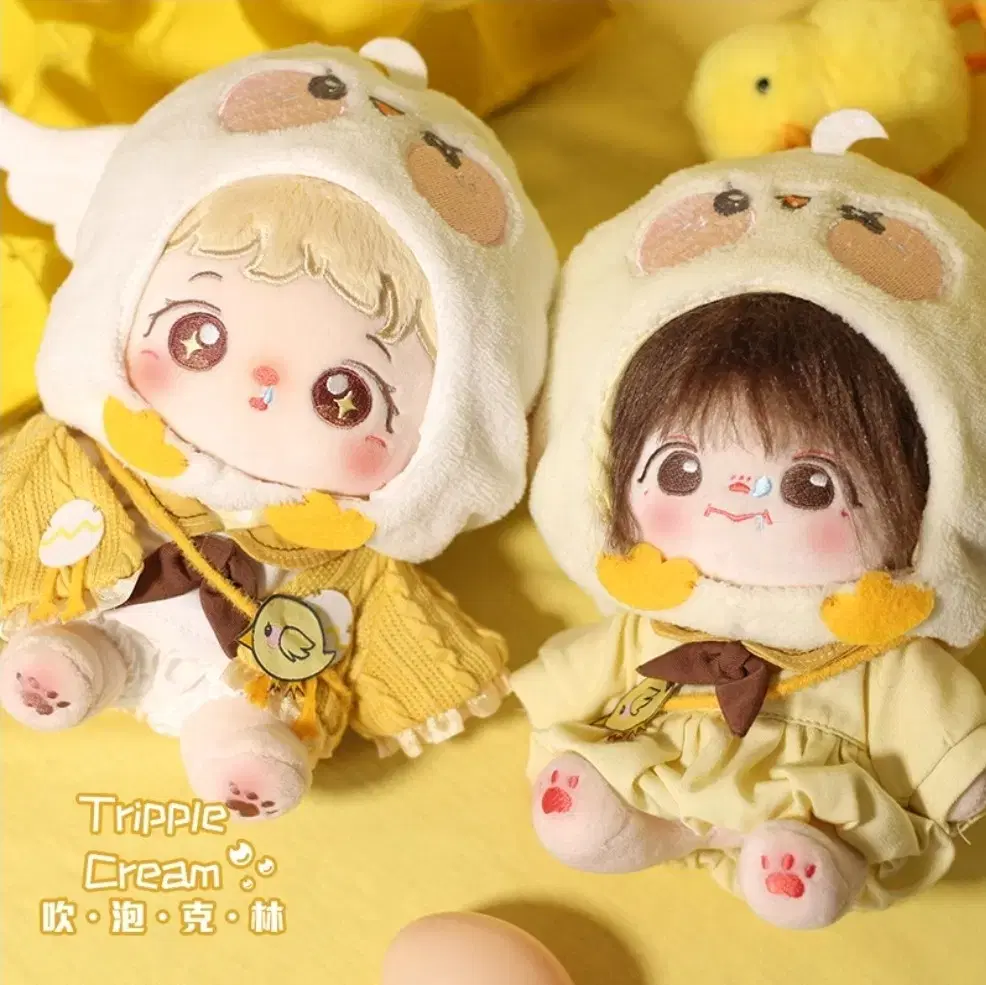 20cm doll clothes Bubble Triple Cream Chick Pantset White Ivory