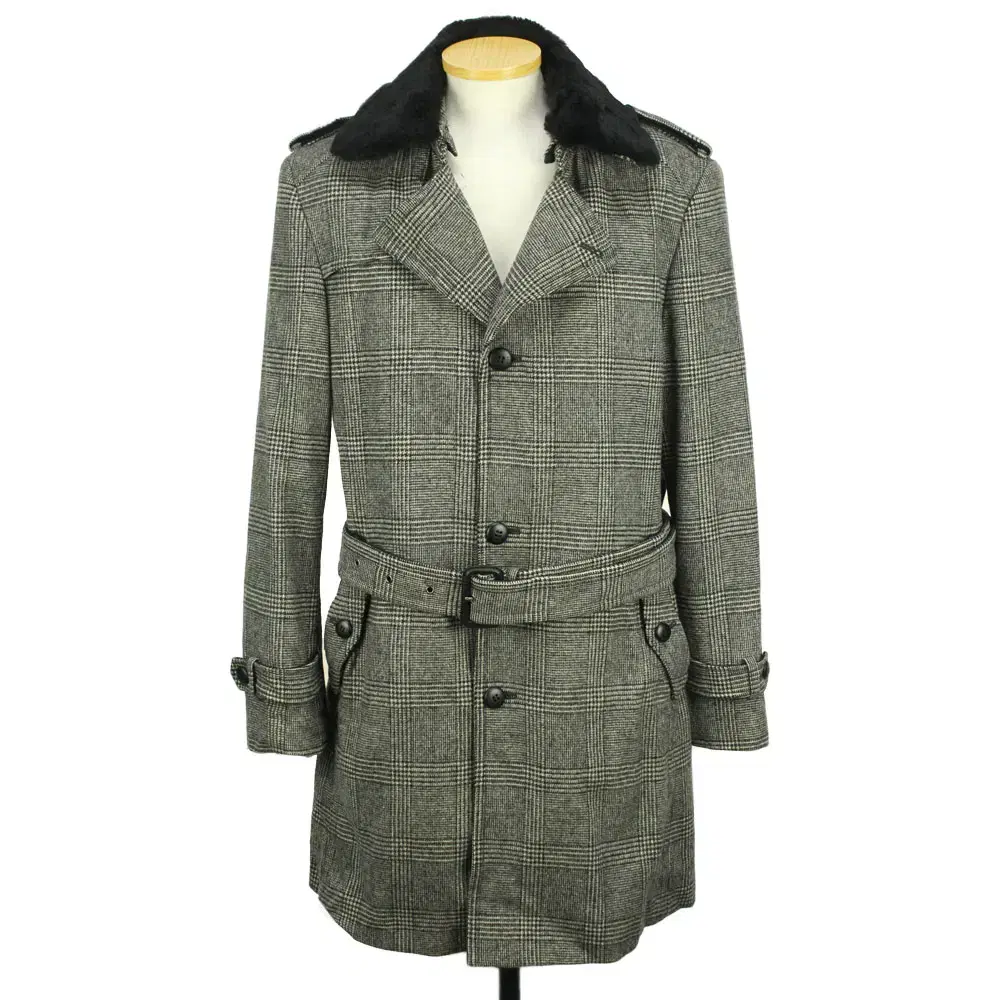 15073 TNGT Rabbit Fur Wool Blend Trench Coat 100 Outer Briguise