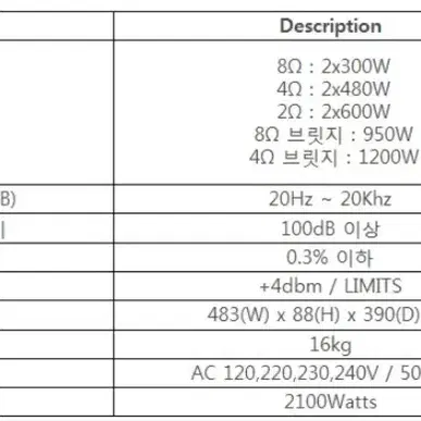 KARAK 파워앰프 KSA-1200A (480W x 2)