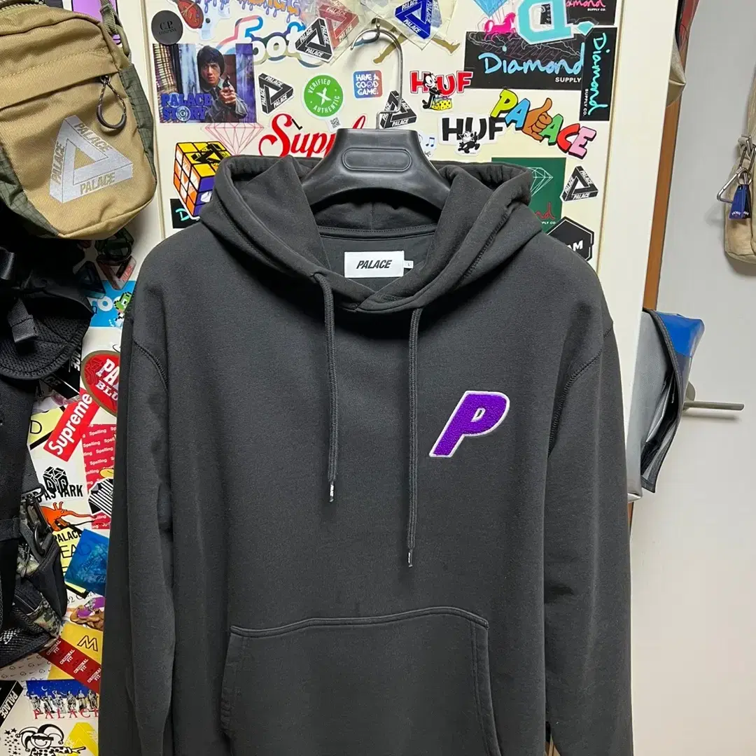 PALACE TRI-CHENILLE HOOD BLACK