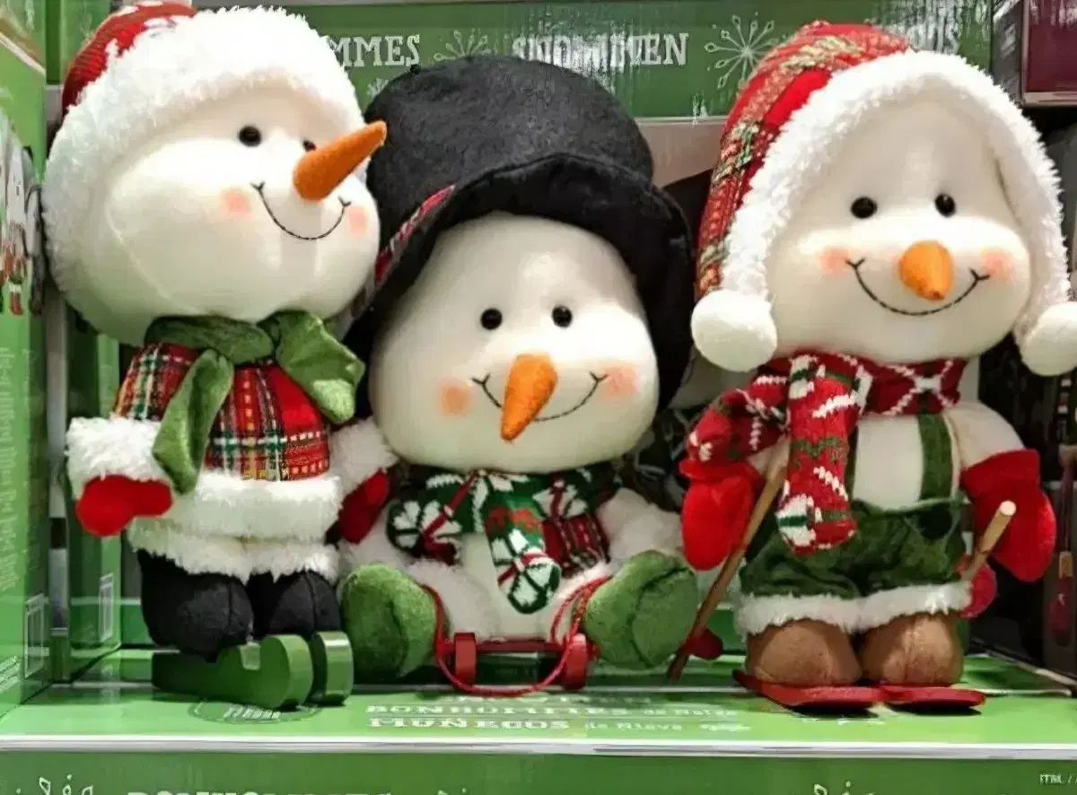 [NEW]Costco Christmas Snowman San Doll Set of 3