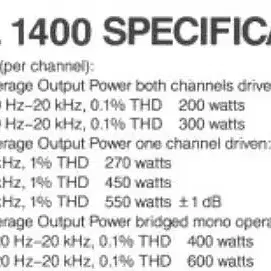 QSC 파워앰프 1400 (300W x 2)