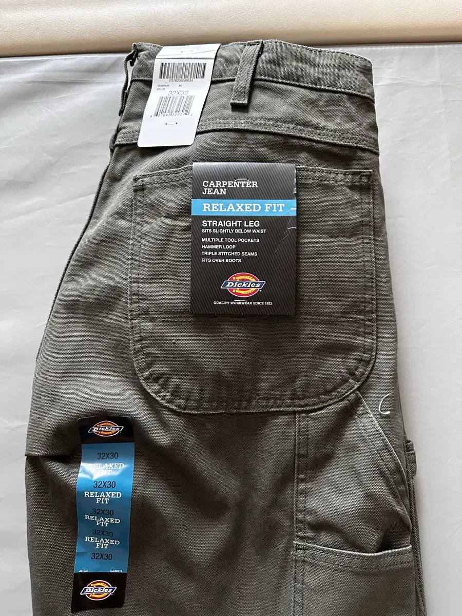 Dickies 1939 Duck Carpenter Work Pants Moss Green