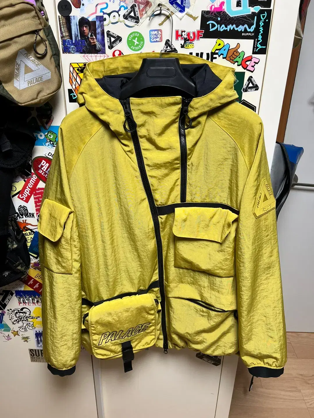 palace bag jacket yellow