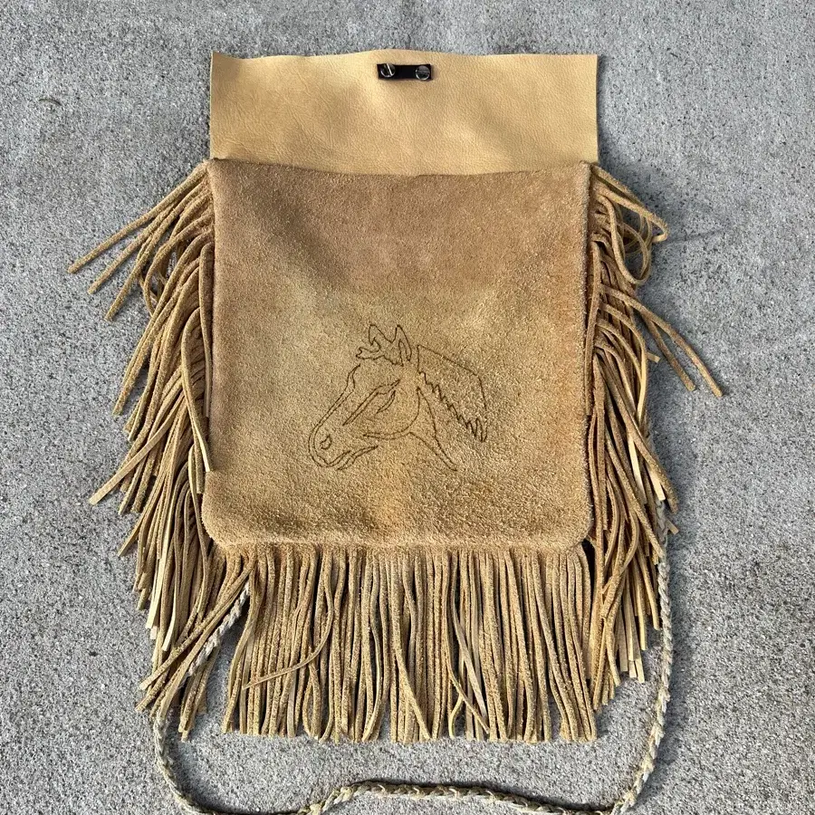 Old Vintage Native American 웨스턴 크로스백