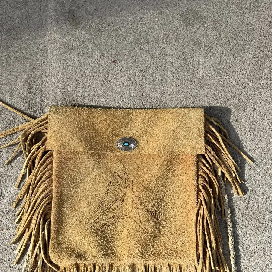 Old Vintage Native American 웨스턴 크로스백