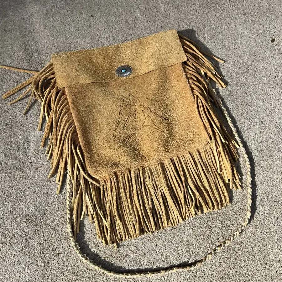 Old Vintage Native American 웨스턴 크로스백