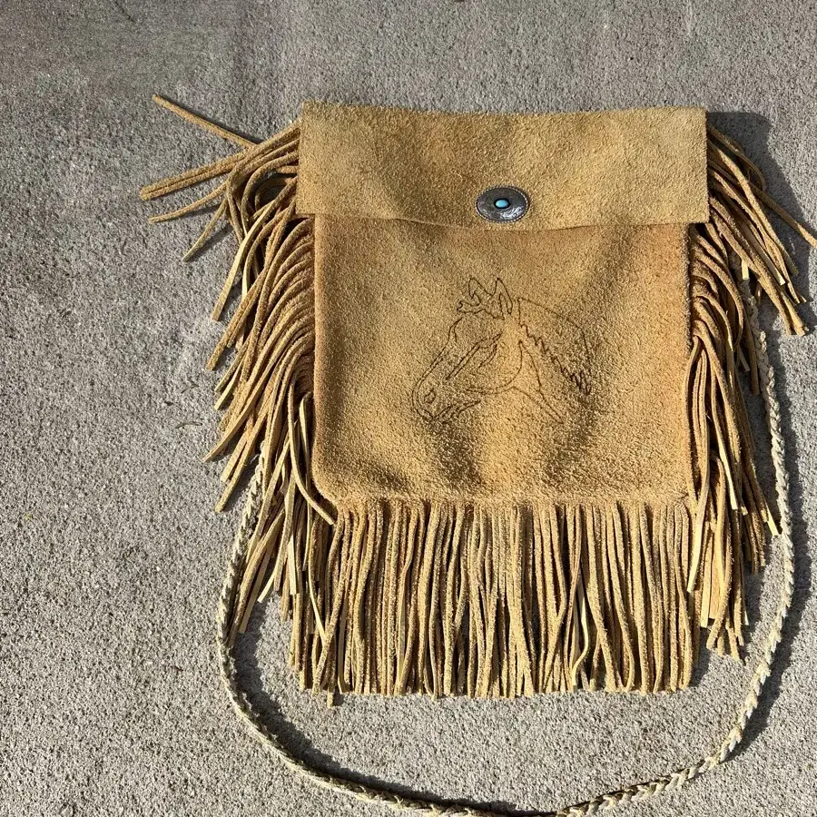 Old Vintage Native American 웨스턴 크로스백