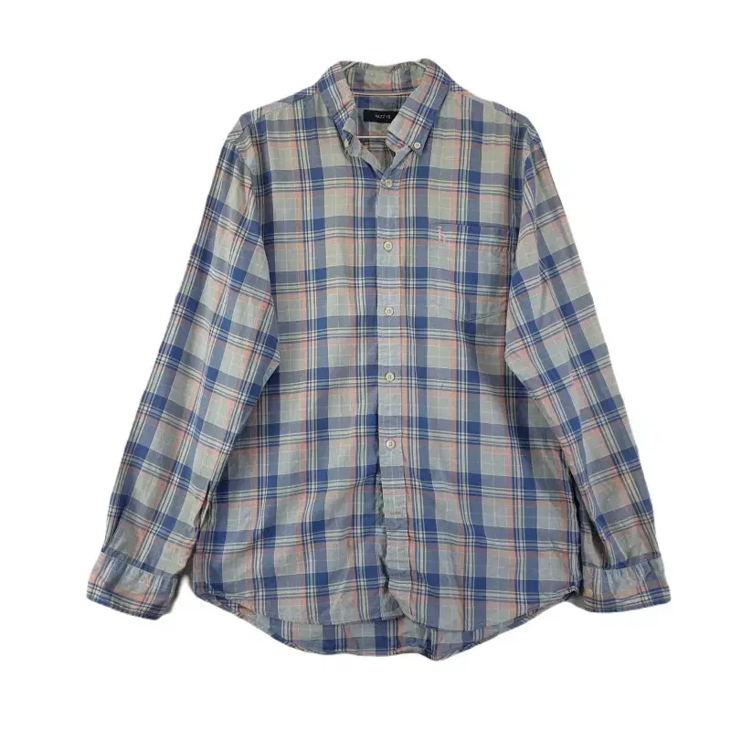 E9505 Hedges Men's 100 Bloo Pink Check Casual Navy/Dark