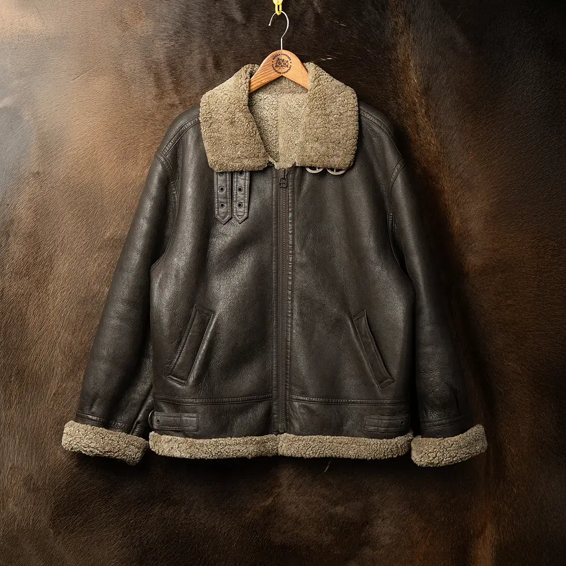 [105] 90s B-3 Sheepskin Fleece Mustang MB-2024