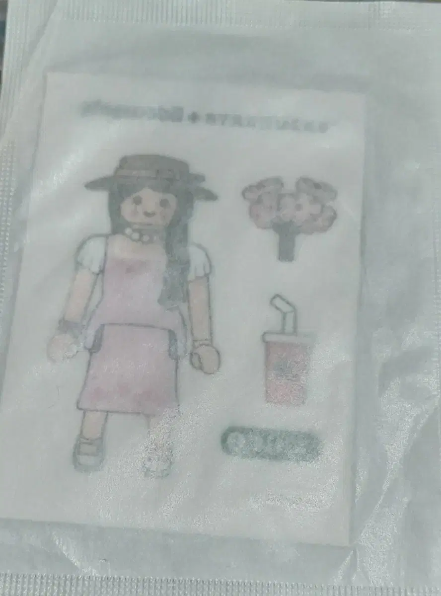 Free Shipping Starbucks Playmobil Belle sticker unsealed