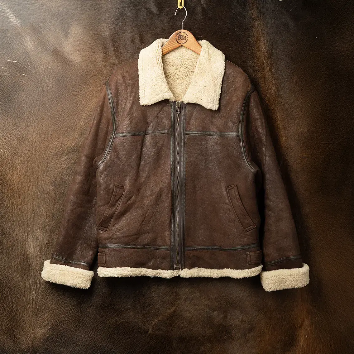 [100] 90s B-3 Sheepskin Fleece Mustang MB-2023