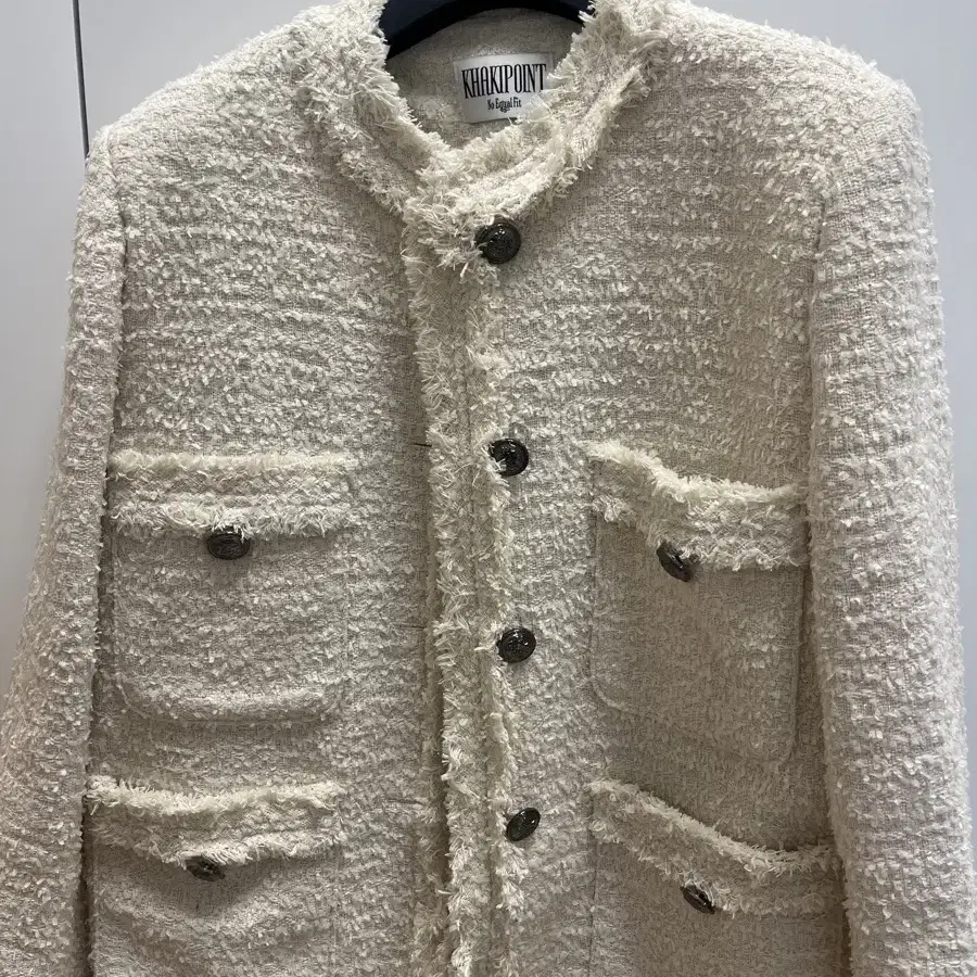 카키포인트 트위드 Antique Tweed Jacket (ivory)