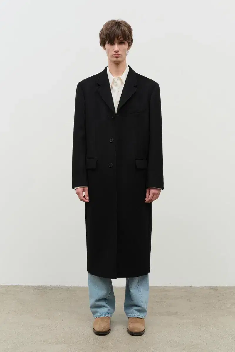 Dunst 2-Way 3-Button Cashmere Coat Black XL