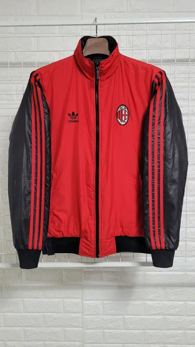 [100]Adidas Captain Reversible Reversible Ac Milan Printed Padded Jumper Jacket L