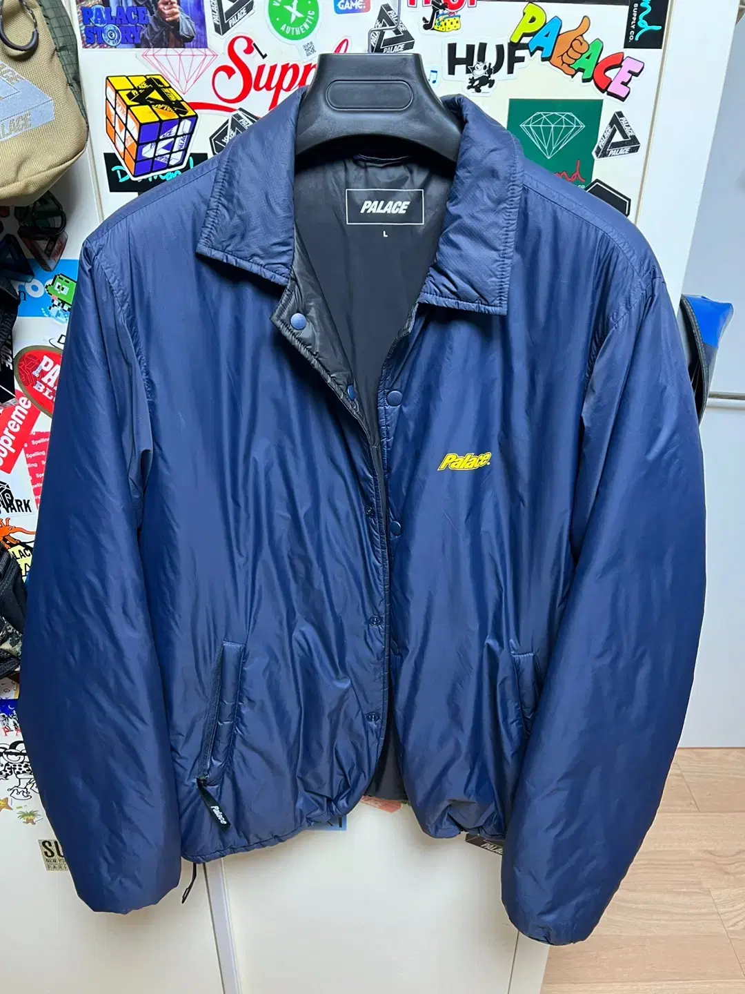 palace pertex packet jacket navy