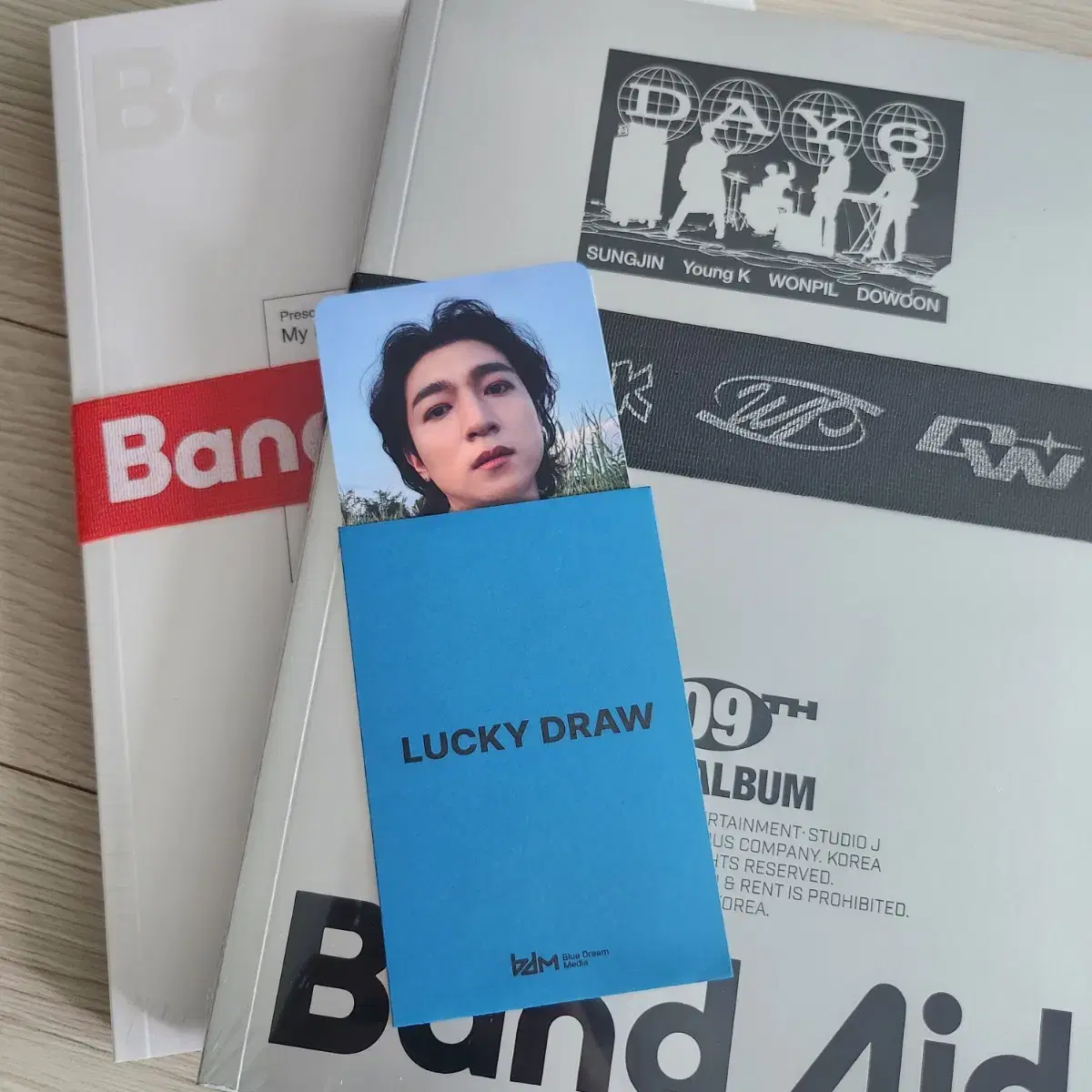 Day 6 Band-Aid unsealed+Bledmi ld Sungjin photocard