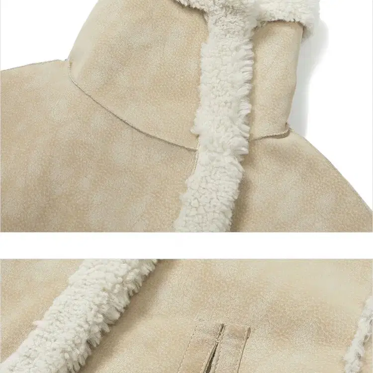 레이브 Reversible Shearling Mustang in Beig