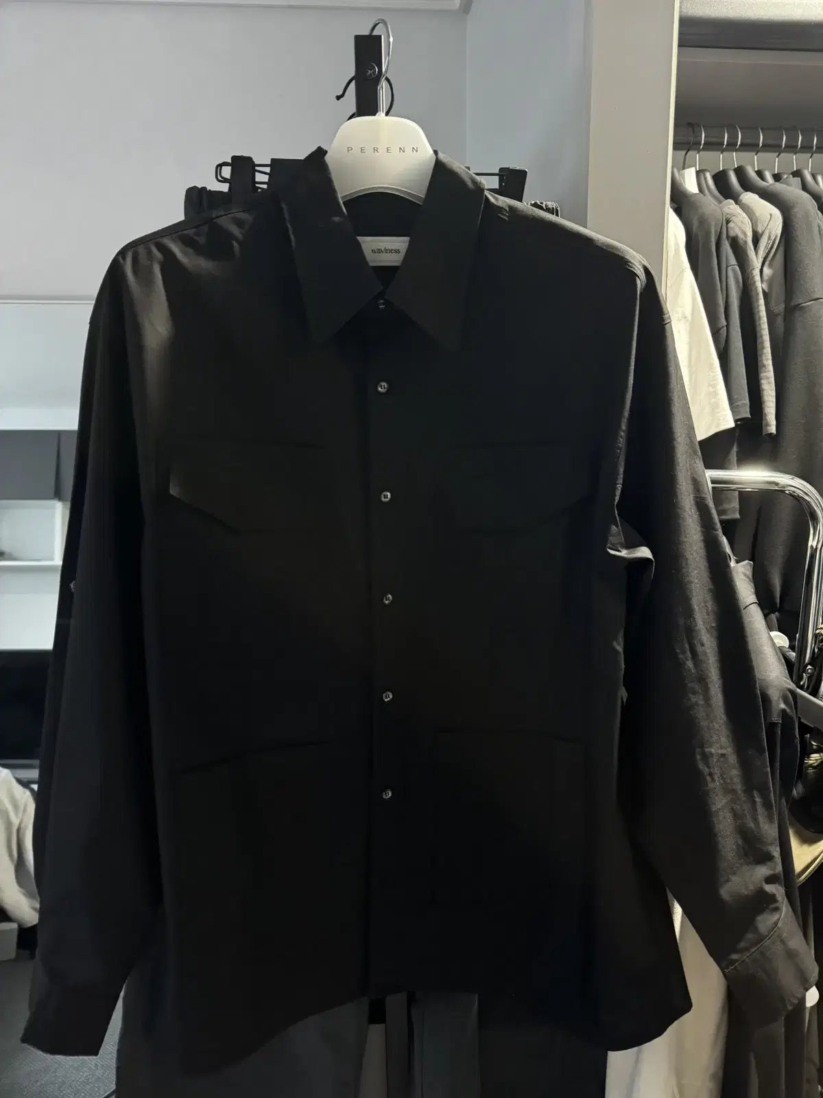 Waviness Quattro Pocket Shirt Black 3 sizes