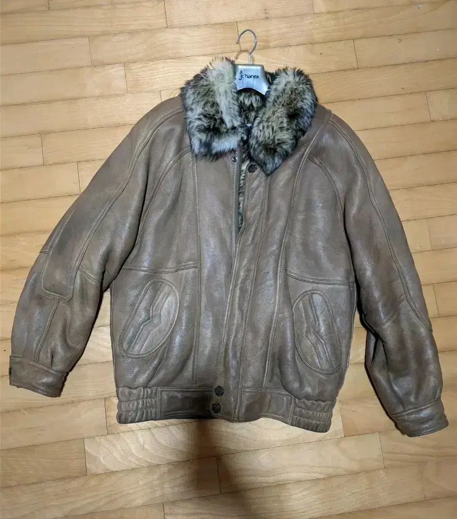 (Mustang)Natural sheepskin, fleece boomer jacket for sale