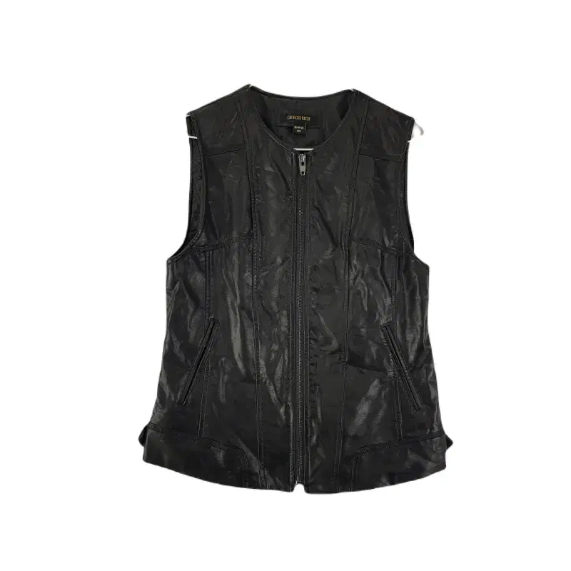 E9547 Georges Leche W88160 Leather Zip-up Vest/Dirk