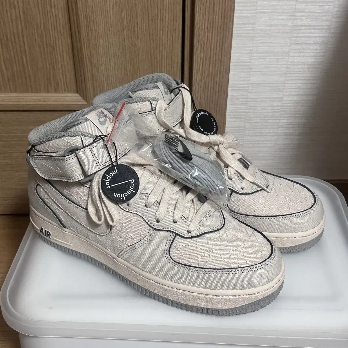 [NEW]265 Nike Air Force 1 Mid Pearl White 07