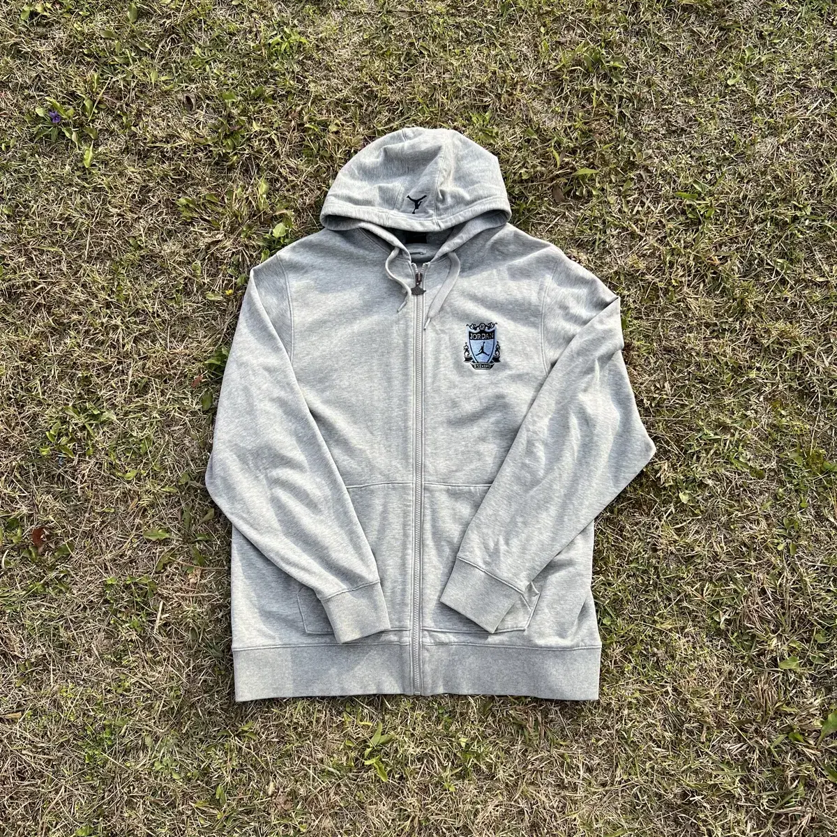 Nike Jordan Gray Hooded Zip-Up(L)