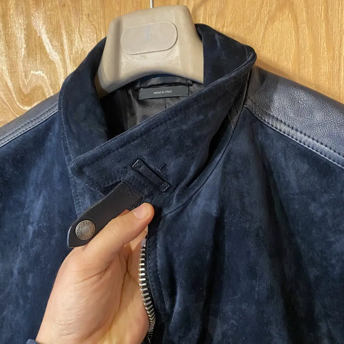 Tom Ford 23SS Suede Contrast Leather Jacket sell.