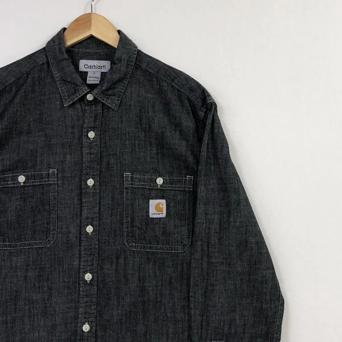 L Calhart Black Denim Shirt