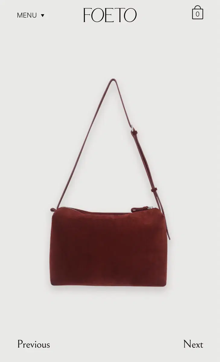 foeto 포에토 ARO SUEDE BAG ROMANTIC RED