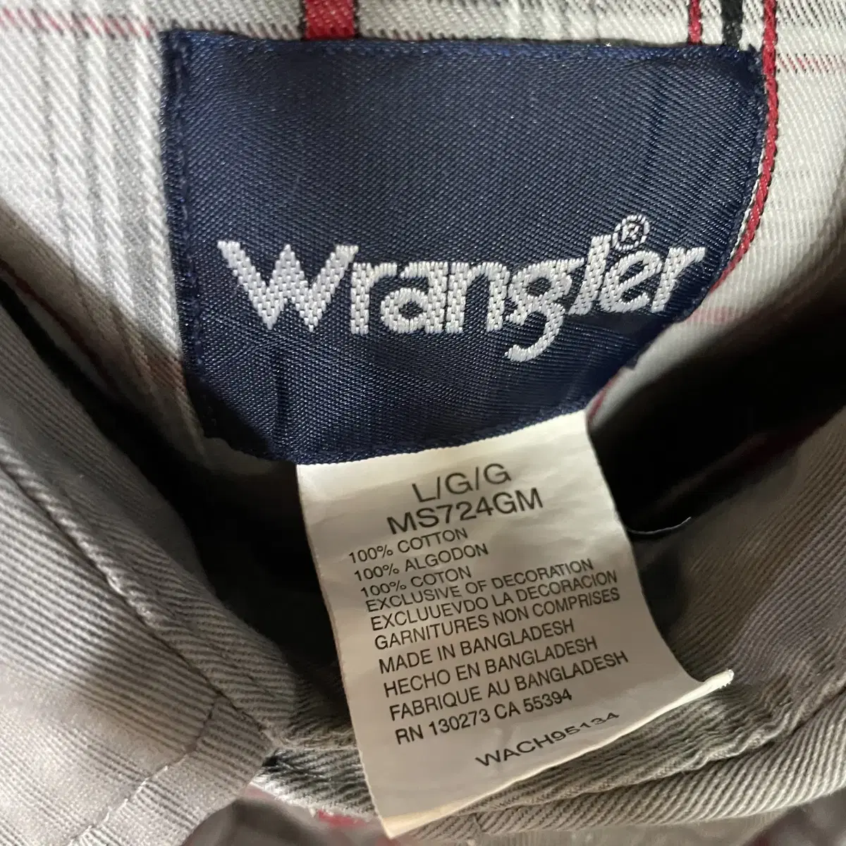 Wrangler 랭글러 패브릭 코튼 웨스턴 체크셔츠