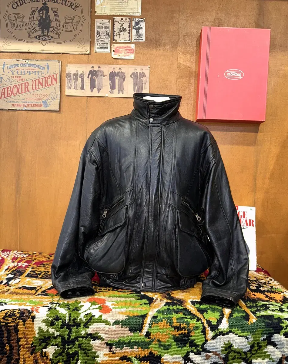 900/(XL-2XL) 가죽자켓 bomberjacket 레더자켓 워크웨어 아메카지