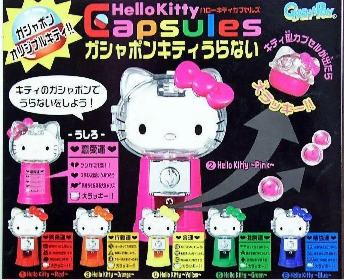 Kitty Gacha Lement Pulling Machine Figure, Kitty Capsule Toys