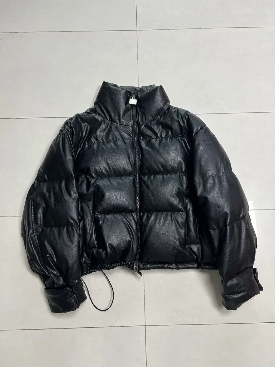 Edrielos Leather Puffer Jacket