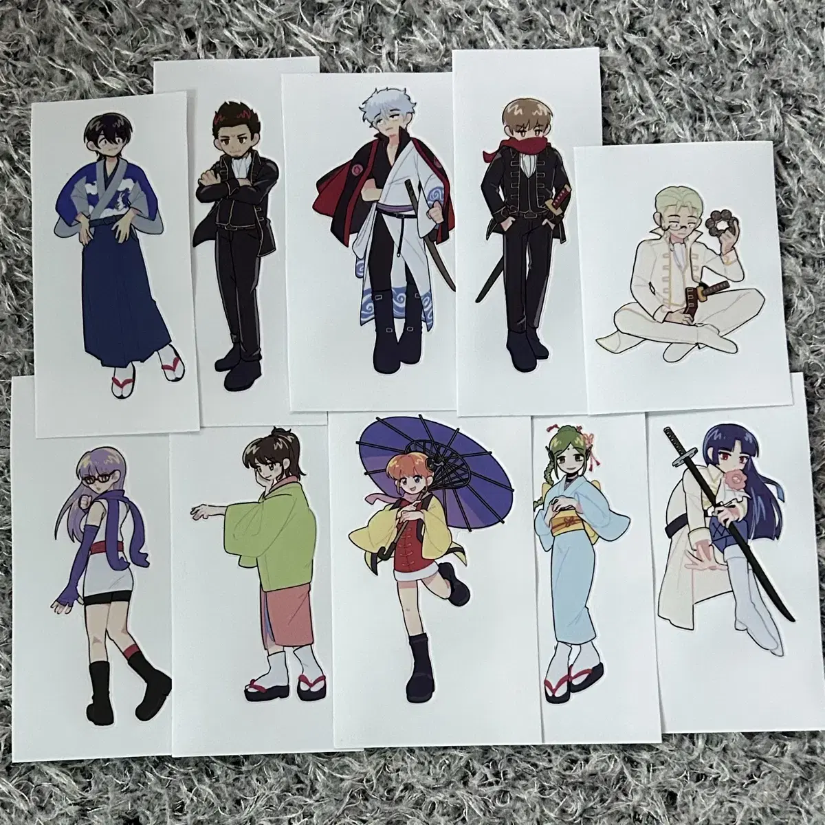 Gintama Telegraph sticker Kintoki Kondo Sogo Isaburo Sachan Kaguratae