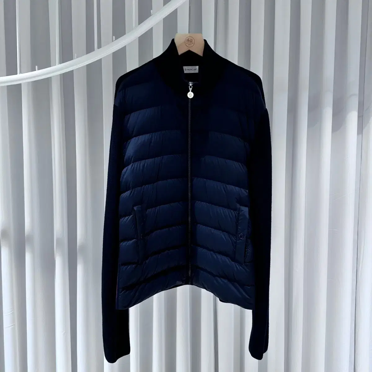 Moncler Waffen Lightweight Padded Navy / XXL