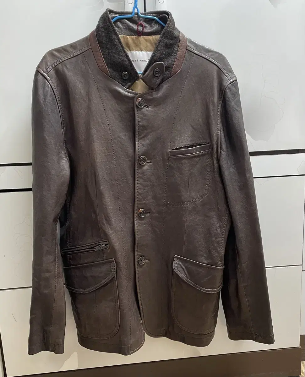 Custom mellow brown leather jacket