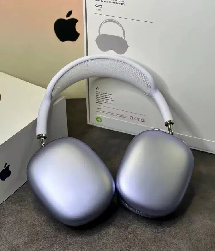 사용하지 않은 apple airpods max 보라색 헤드셋 노이즈 감소