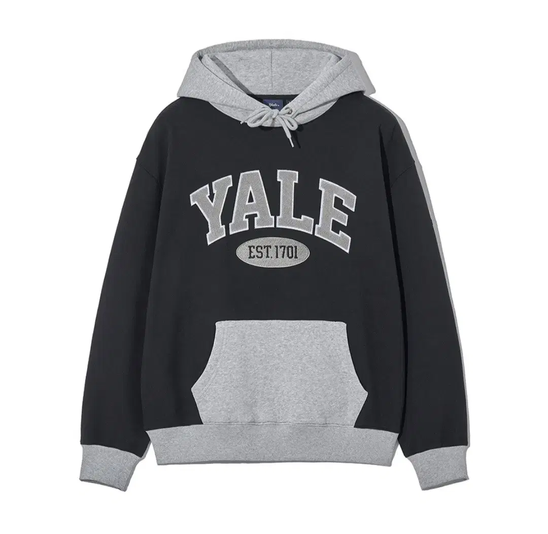 Free shipping,New clothes) Yale Two-Tone Arch Hoodie Black Brushed Lining Size L