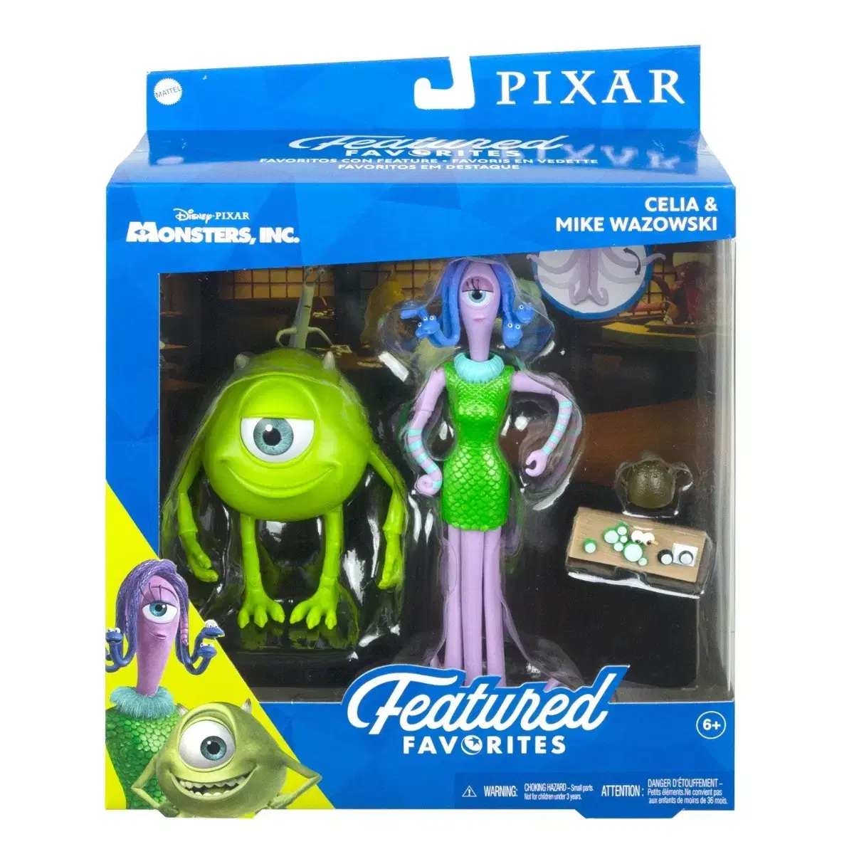 Disney Pixar Monsters, Inc. Mattel Mike & Celia Favorette Figures Unsealed