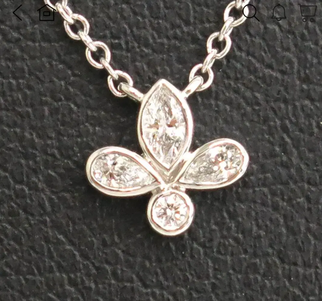 18K tiffany Fleur-de-lis Dia Necklace
