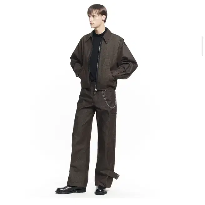 메종미네드  LUSTER COMEOUT HEM BELTED WIDE DE