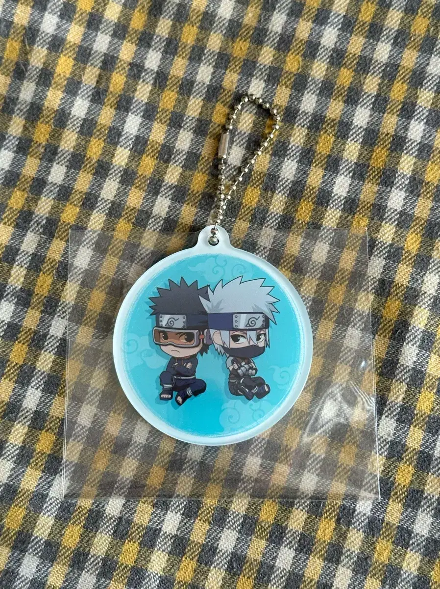 Naruto Chibi Kakashi Obito acrylic keyring