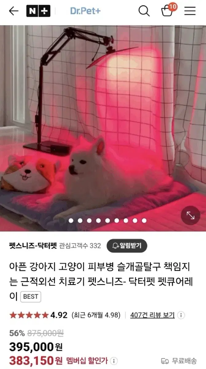 강아지 근적외선 치료기 펫큐어레이