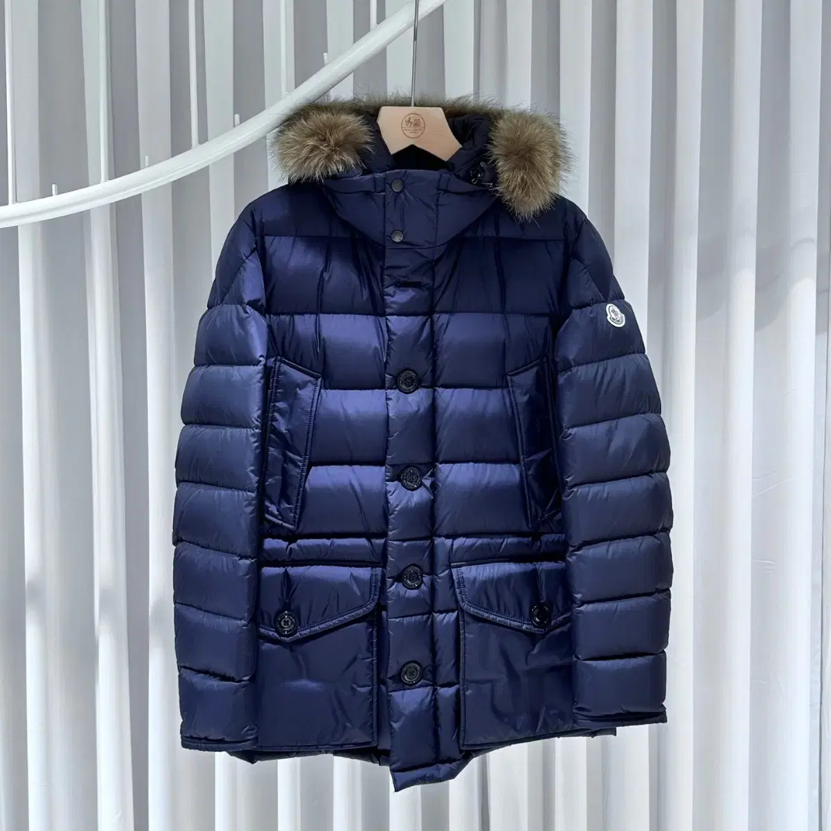 Moncler Cluny Fur Padded Navy / 2