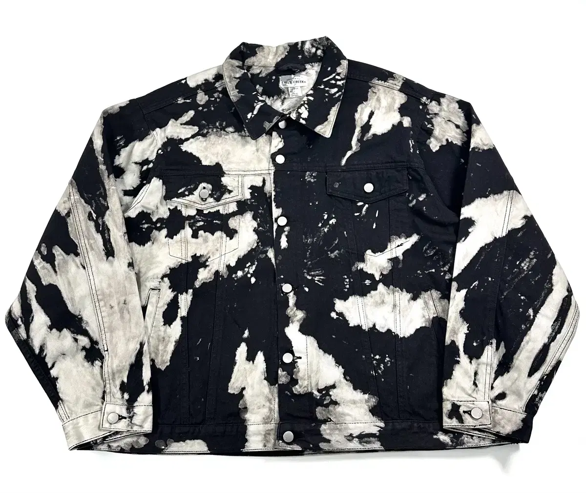 FALLS CREEK Vintage Tie-Dye Oversized Trucker Jacket