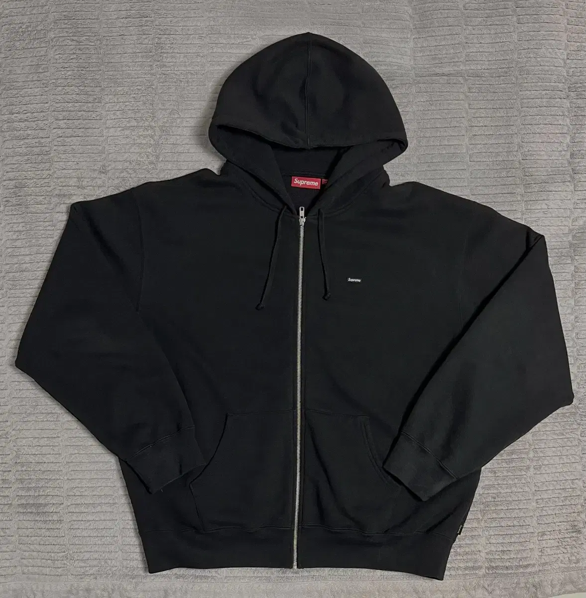 Supreme Small Box Zip-Up Hooded Sweatshirt Black - 24FW