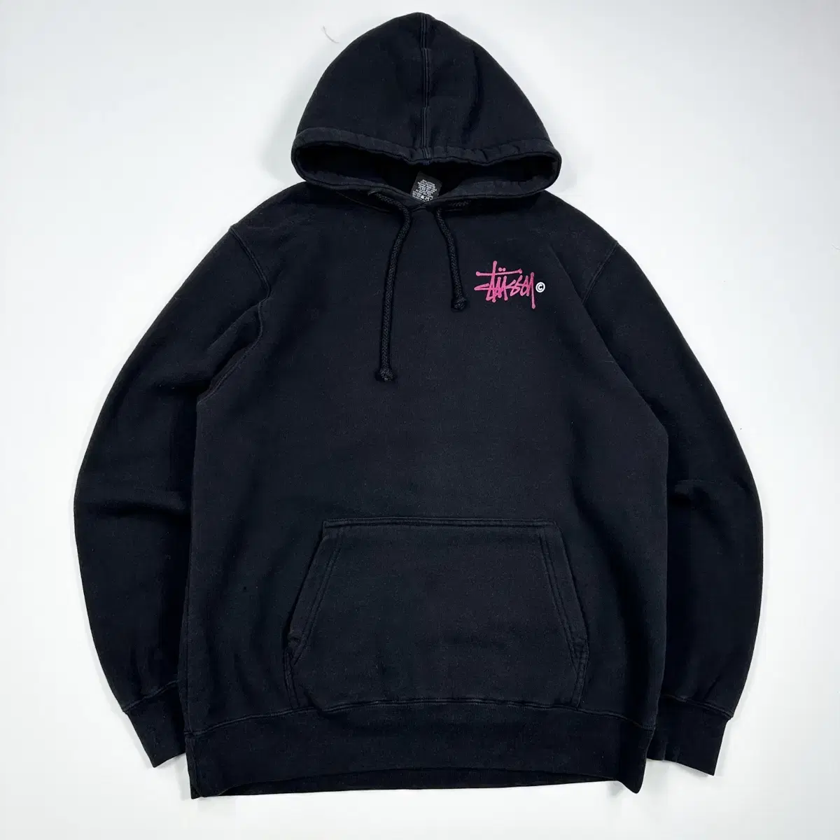 (M) Stussy Old Archive Big Logo Hoodie Black